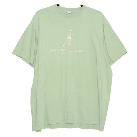 Sporty & Rich Live Longer T-shirt Honeydew Green Size XL - Picture 2 of 4